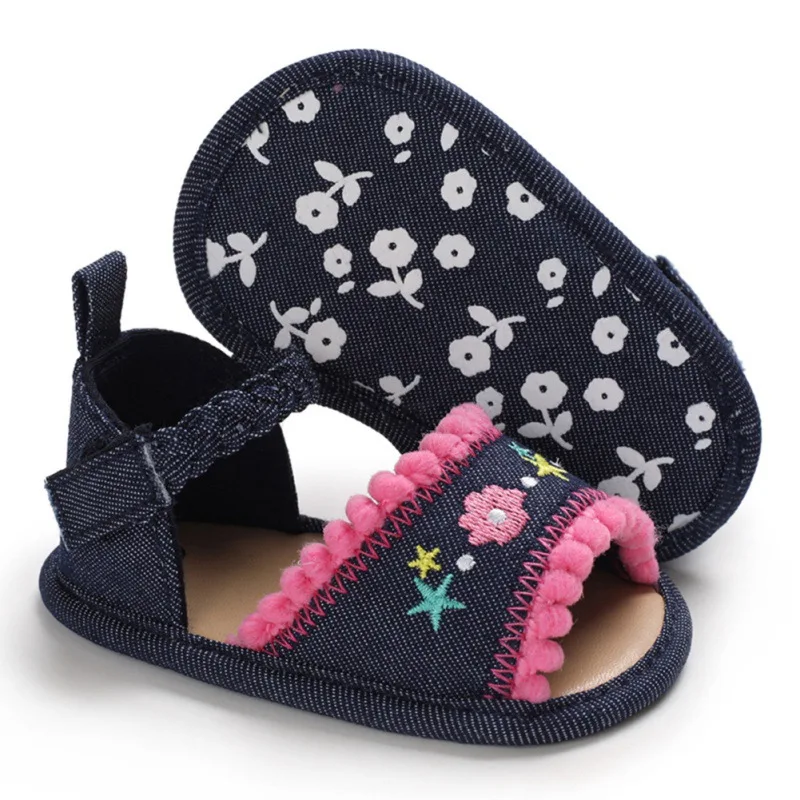 Summer Cute Baby Girls Flowers Print Embroidery Breathable Anti-Slip Sandals Sweet Soft Soled First Walkers Shoes Dropshipping
Summer Cute Baby Girls Flowers Print Embroidery Breathable Anti-Slip Sandals Sweet Soft Soled First Walkers Shoes Dropshipping
