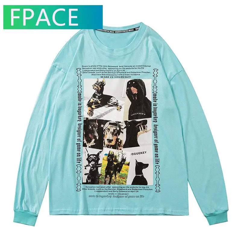 FPACE Oversized Tees Shirts Dog Poster Print Casual Tshirts Streetwear Harajuku Hip Hop Cotton Loose Fashion Long Sleeve Tops
FPACE Oversized Tees Shirts Dog Poster Print Casual Tshirts Streetwear Harajuku Hip Hop Cotton Loose Fashion Long Sleeve Tops