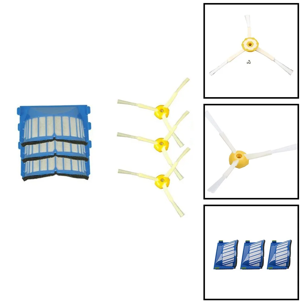 Filter And Side Brushes Spare Parts Kit Suitable For IROBOT ROOMBA 600 605 615 616 620 Vacuum Cleaner Accessories Cleaning Tool
Filter And Side Brushes Spare Parts Kit Suitable For IROBOT ROOMBA 600 605 615 616 620 Vacuum Cleaner Accessories Cleaning Tool