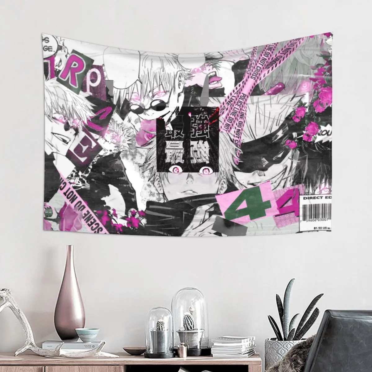 Jujutsu Kaisen Gojo Satoru Pink Tapestry Wall Hanging Hippie Fabric Tapestry Anime Manga INS Blanket Wall Decor Wall Cloth
Jujutsu Kaisen Gojo Satoru Pink Tapestry Wall Hanging Hippie Fabric Tapestry Anime Manga INS Blanket Wall Decor Wall Cloth