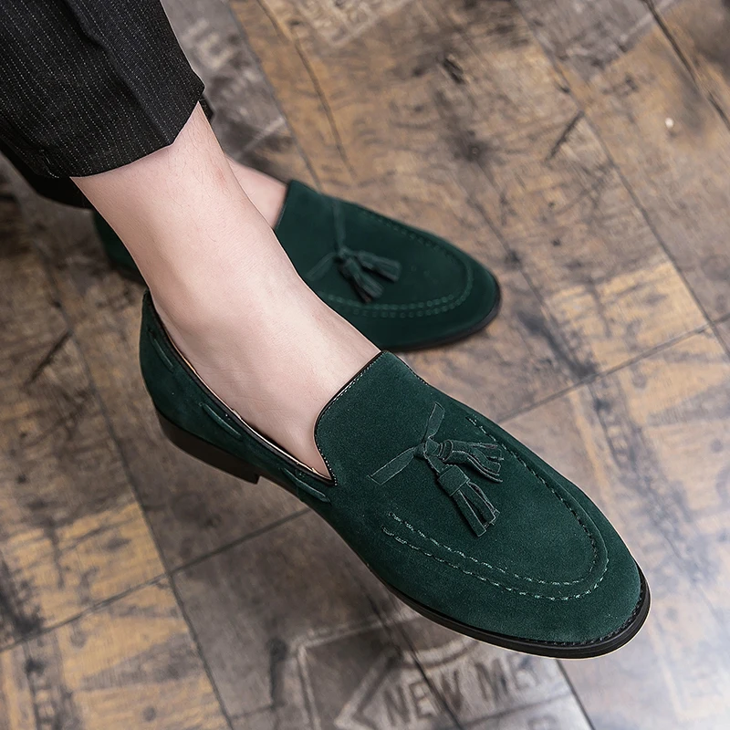 Man Business Fringe Leather Shoes Non-slip Outsole Wedding Dress Formal Cow Suede Slip-on Casual Loafer Lazy Pease Shoes
Man Business Fringe Leather Shoes Non-slip Outsole Wedding Dress Formal Cow Suede Slip-on Casual Loafer Lazy Pease Shoes
