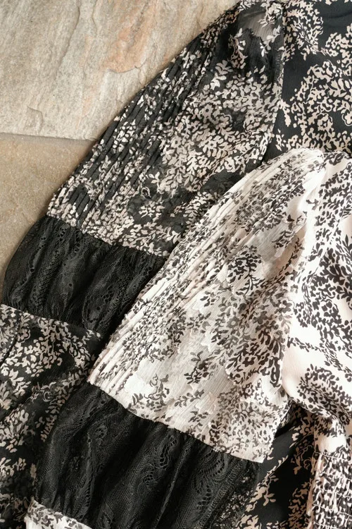 Elegant Chic Floral Print Lace Patchwork Women Dress Spring Bow Drawstring Vestidos French Style Mid Length Dresses
Elegant Chic Floral Print Lace Patchwork Women Dress Spring Bow Drawstring Vestidos French Style Mid Length Dresses