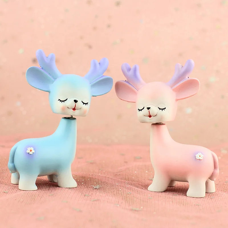 Girly Heart Pink Shaking Head Fawn Car Decoration Office Jewelry Creative Cartoon Birthday Cake Baking Decoration Girl Gift
Girly Heart Pink Shaking Head Fawn Car Decoration Office Jewelry Creative Cartoon Birthday Cake Baking Decoration Girl Gift