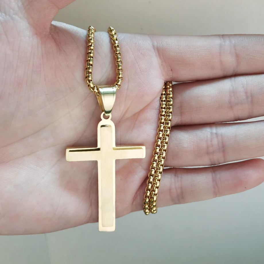 Stainless Steel Double Layers Cross Pendant Necklace for Men Women Gift Simple Fashion Gold Color Christian Jewelry Dropshipping
Stainless Steel Double Layers Cross Pendant Necklace for Men Women Gift Simple Fashion Gold Color Christian Jewelry Dropshipping