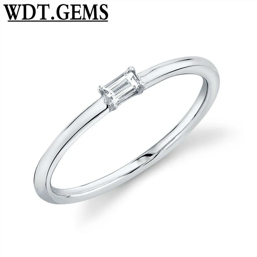 Baguette Cut Diamond Band Ring 10K White Gold Dainty MInimalist Statement Womens
Baguette Cut Diamond Band Ring 10K White Gold Dainty MInimalist Statement Womens