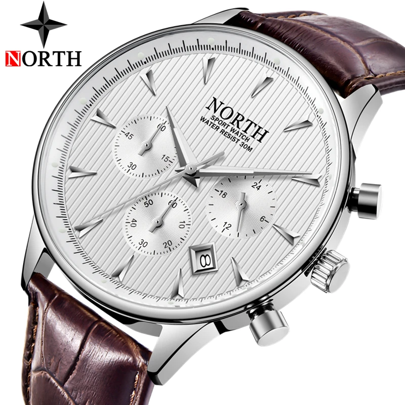 Часы наручные NORTH Fashion Мужские кварцевые, классические аналоговые водонепроницаемые военные многофункциональные, с датой
Часы наручные NORTH Fashion Мужские кварцевые, классические аналоговые водонепроницаемые военные многофункциональные, с датой