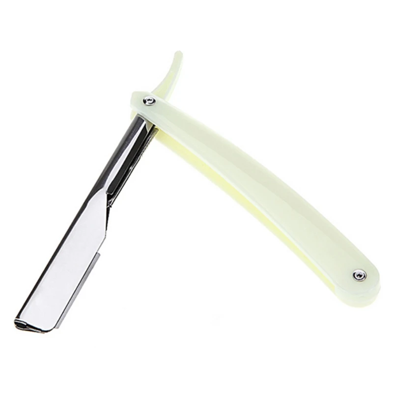 Men Straight Edge Folding Razor Holder with Plastic Handle Manual Beard Shaver A0NC 
Men Straight Edge Folding Razor Holder with Plastic Handle Manual Beard Shaver A0NC
