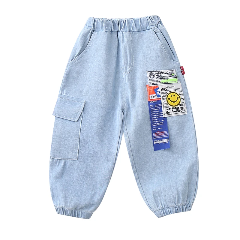 Children's Pants New Spring and Autumn Boys and Girls Universal Three-pocket Elastic Jeans
Children's Pants New Spring and Autumn Boys and Girls Universal Three-pocket Elastic Jeans