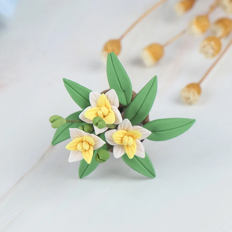 New 1:12 Doll House Miniatures Mini Clay Flower Pots Ornaments Toys | Игрушки и хобби