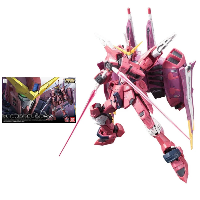 Bandai Gundam Model Kit Anime Figure RG 09 1/144 ZGMF-X Justice Genuine Gunpla Robot Model Action Toy Figure Toys for Children 
Bandai Gundam Model Kit Anime Figure RG 09 1/144 ZGMF-X Justice Genuine Gunpla Robot Model Action Toy Figure Toys for Children