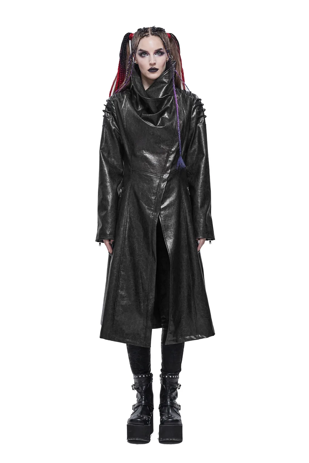 D.F Punk Ladies Jacket New Long Coat Motorcycle Irregular Halloween Party Rock Turtleneck Jacket
D.F Punk Ladies Jacket New Long Coat Motorcycle Irregular Halloween Party Rock Turtleneck Jacket