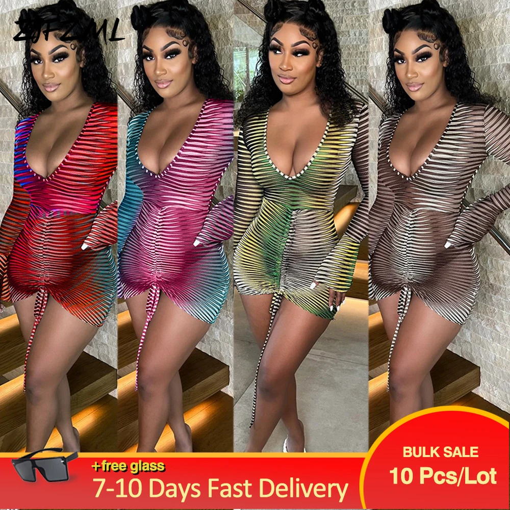 Wholesale Bulk Items Lots Hipster Women's Sheath Pencil Mini Dress Autumn Deep V Neck Flare Sleeve Striped Print Drawstring Robe
Wholesale Bulk Items Lots Hipster Women's Sheath Pencil Mini Dress Autumn Deep V Neck Flare Sleeve Striped Print Drawstring Robe