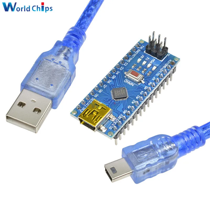 Плата микроконтроллера CH340g CH340 ATmega328 ATmega328P Nano V3.0 3 0 плата USB для модуля Arduino 5 В 16 м