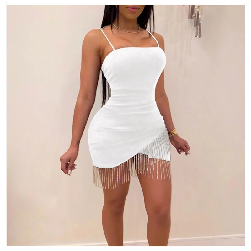 Woman Tassel Birthday Split Sleeveless Night Mini Summer Dress Short femme Elegant Party Sexy Bodycon dresses Pencil Suspender
Woman Tassel Birthday Split Sleeveless Night Mini Summer Dress Short femme Elegant Party Sexy Bodycon dresses Pencil Suspender