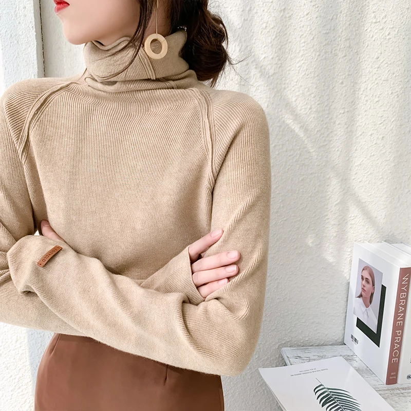 High Quality Turtleneck Sweater Women Pullover Autumn Winter Solid Knitted Sweater Casual Female White Oversized Sweater
High Quality Turtleneck Sweater Women Pullover Autumn Winter Solid Knitted Sweater Casual Female White Oversized Sweater