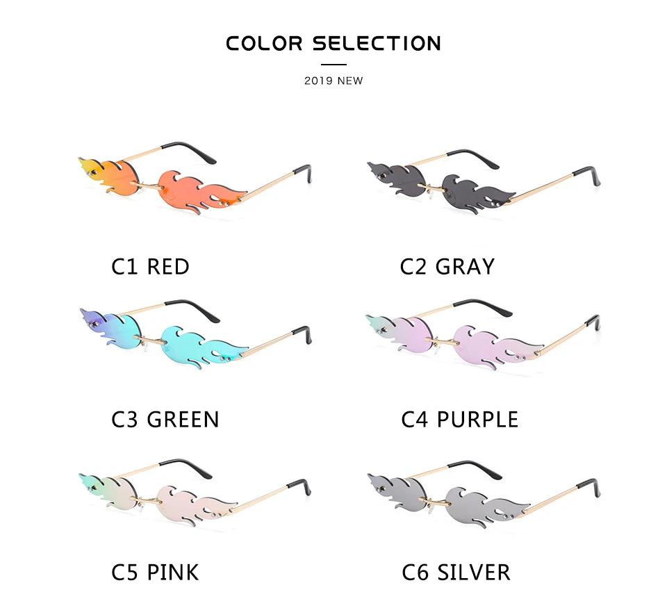 Vintage Fire Flame Sunglasses Women Men Rimless Sunglasses Luxury Brand Rectangle Fashion Sun Glasses Clear Streetwear Shades
Vintage Fire Flame Sunglasses Women Men Rimless Sunglasses Luxury Brand Rectangle Fashion Sun Glasses Clear Streetwear Shades