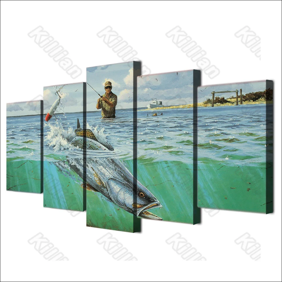 Landscape Style Mural Canvas Paintings Bed Home Decor Prints 5 Pieces Sea Fishing Fishermen Decoration Living Room Wall Fresco 
Landscape Style Mural Canvas Paintings Bed Home Decor Prints 5 Pieces Sea Fishing Fishermen Decoration Living Room Wall Fresco