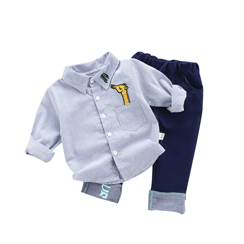 Children's suits 2021 spring and autumn new boys and girls cartoon striped long-sleeved shirt + soft trousers two-piece craze
Children's suits 2021 spring and autumn new boys and girls cartoon striped long-sleeved shirt + soft trousers two-piece craze