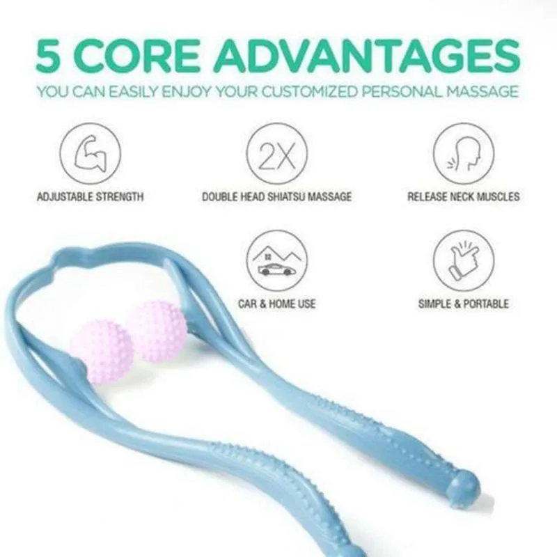 Neck Massager Therapy Neck and Shoulder Dual Trigger Point Roller Self-Massage Tool Relieve Hand Pressure Deep Massage
Neck Massager Therapy Neck and Shoulder Dual Trigger Point Roller Self-Massage Tool Relieve Hand Pressure Deep Massage