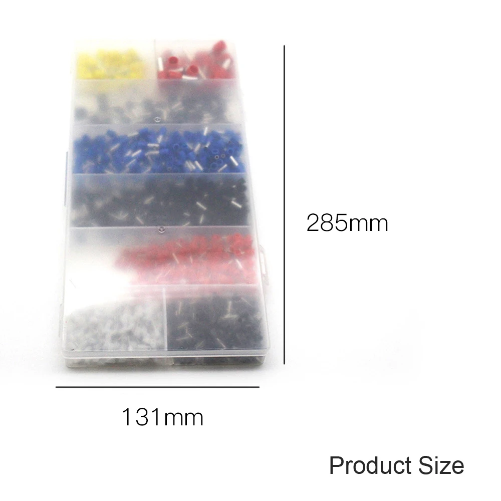 1200Pcs Assorted End Electrical Wire Crimp Terminal Connector Kit Set Crimping Terminals Copper Insulated Cord Pin | Обустройство