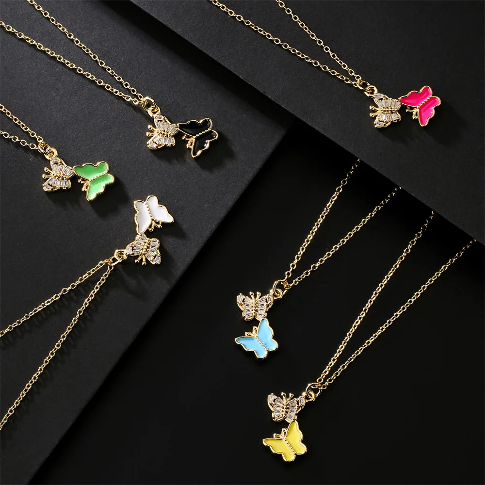Minimalist Colorful Butterfly Necklace for Women Shiny Crystal Butterfly Enamel Pendant Wedding Engagement Jewelry Gifts
Minimalist Colorful Butterfly Necklace for Women Shiny Crystal Butterfly Enamel Pendant Wedding Engagement Jewelry Gifts