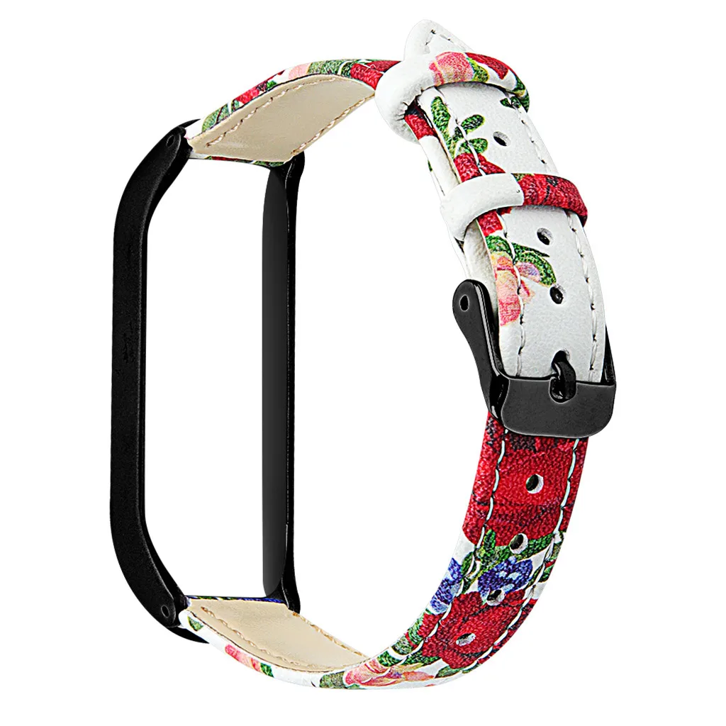 Кожаный ремешок Ouhaobin для Xiaomi Mi Band 4 металлический чехол аксессуары смарт