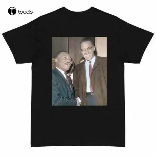 

Новая Черная футболка Martin Luther King Jr. И Малкольм X, Футболки унисекс, размер