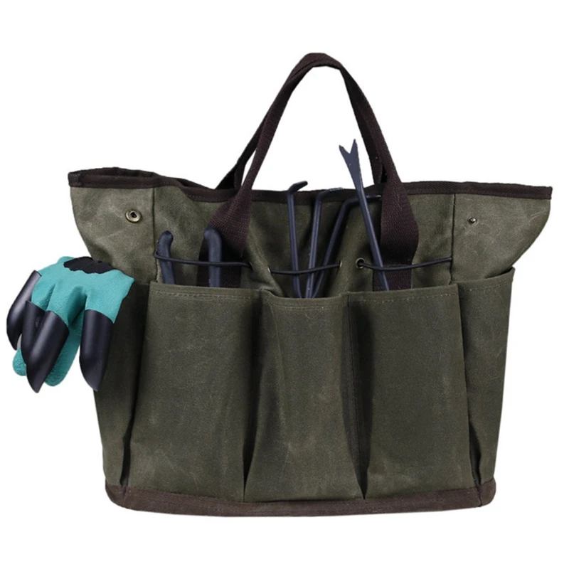 Large Capacity Durable Stain Resistant Soft Wet Wax Multi-pocket Garden Canvas Tool Bag Dark Green Experience Joy
Large Capacity Durable Stain Resistant Soft Wet Wax Multi-pocket Garden Canvas Tool Bag Dark Green Experience Joy