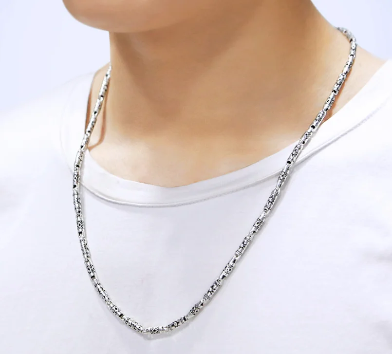 Necklace For Men Pure Silver 4mm Thick S925 Sterling Silver Necklace Men's Classic Vintage Fashion Fine Jewelry Accessories
Necklace For Men Pure Silver 4mm Thick S925 Sterling Silver Necklace Men's Classic Vintage Fashion Fine Jewelry Accessories