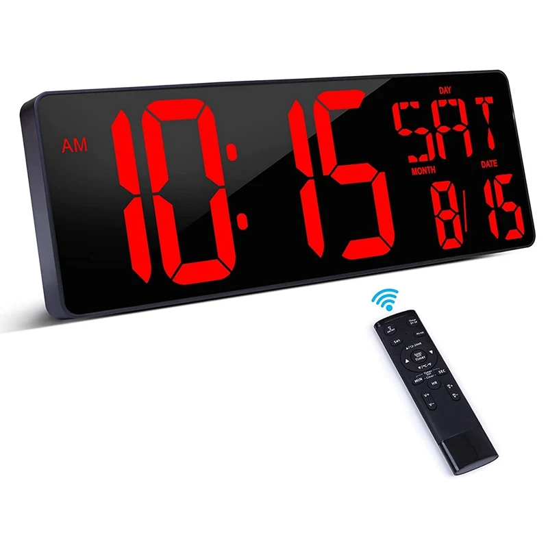 Large Digital Wall Clock with Remote Control,16.5 Inch LED Large Display Count, for Home,Office and Classroom Eu Plug
Large Digital Wall Clock with Remote Control,16.5 Inch LED Large Display Count, for Home,Office and Classroom Eu Plug