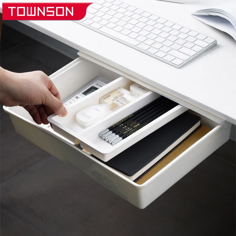 Under the desk Storage drawer box office desk bottom hidden drawer storage box Office storage Home storage organizer
Under the desk Storage drawer box office desk bottom hidden drawer storage box Office storage Home storage organizer