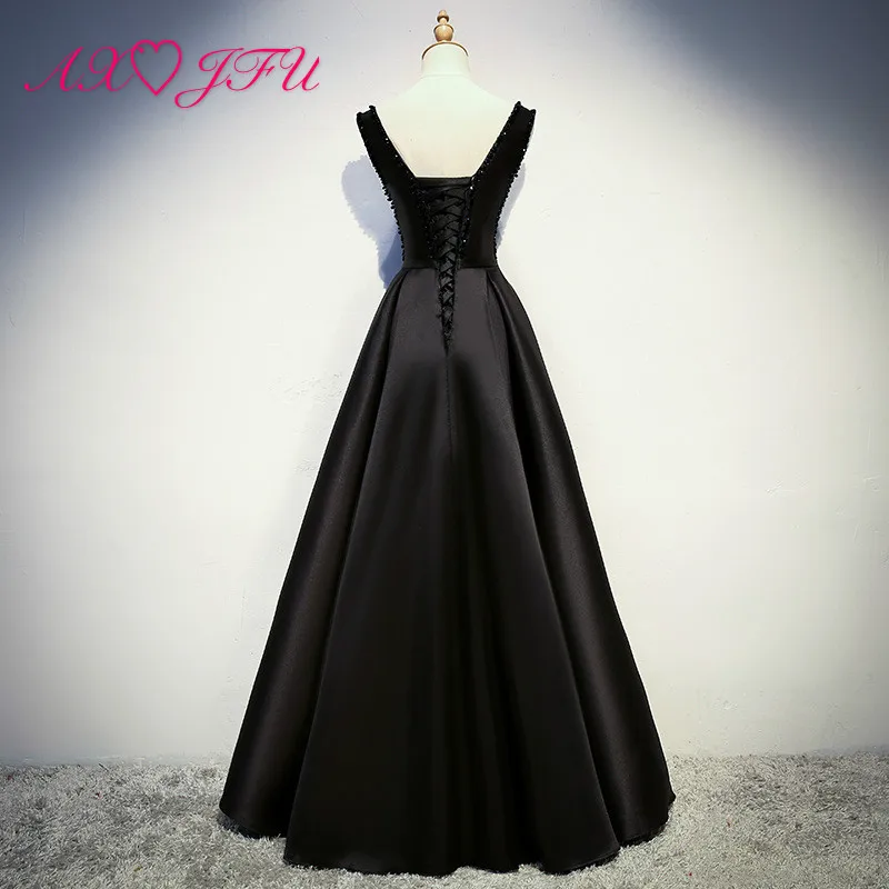 AXJFU luxury princess red satin bride evening dress vintage sweet heart wine red sleeveless beading crystal black evening dress
AXJFU luxury princess red satin bride evening dress vintage sweet heart wine red sleeveless beading crystal black evening dress