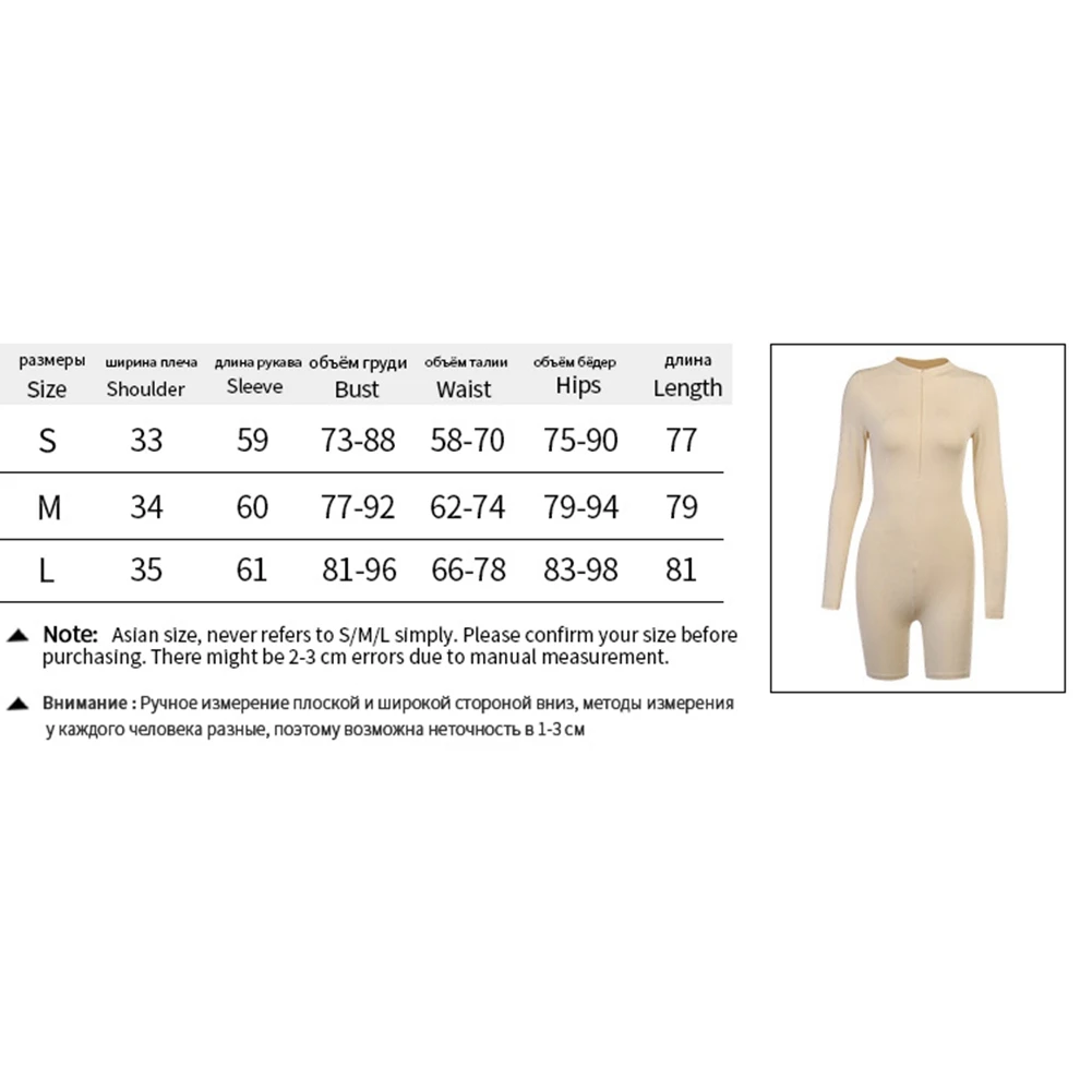 Women's Slim Long-Sleeve Jumpsuit Fashion Solid Color Zipper Sports One Piece Romper Sexy Yoga Tights Shorts Bodysuit (S/M/L)
Women's Slim Long-Sleeve Jumpsuit Fashion Solid Color Zipper Sports One Piece Romper Sexy Yoga Tights Shorts Bodysuit (S/M/L)