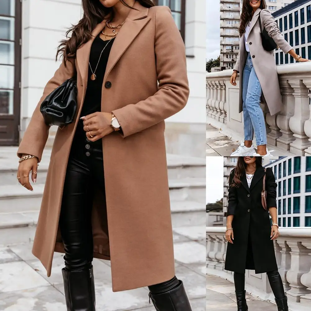 Women Autumn Winter Long Sleeve Lapel Collar Casual Coat Knee-length Jacket Overcoat Warm Keeping Long Jacket Plus Size S-3XL
Women Autumn Winter Long Sleeve Lapel Collar Casual Coat Knee-length Jacket Overcoat Warm Keeping Long Jacket Plus Size S-3XL