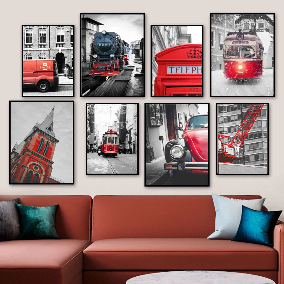 Vintage Train Telephone Booth Street View Wall Art Canvas Painting Nordic Posters And Prints Wall Pictures For Living Room Decor
Vintage Train Telephone Booth Street View Wall Art Canvas Painting Nordic Posters And Prints Wall Pictures For Living Room Decor