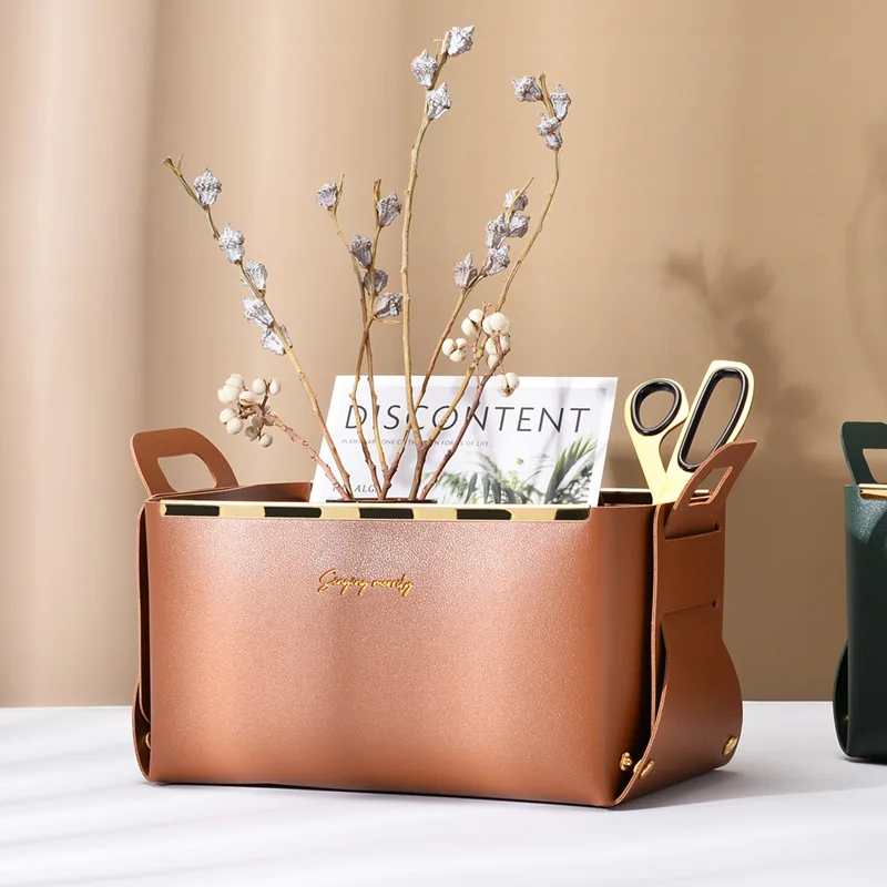 Storage Box Nordic Foldable Basket Skin Care Cosmetics Living Room Porch Desktop Underwear Home Decoration Pu Leather Tray
Storage Box Nordic Foldable Basket Skin Care Cosmetics Living Room Porch Desktop Underwear Home Decoration Pu Leather Tray