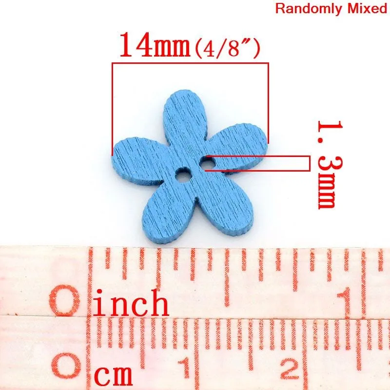 Random 2-hole Mixed Colorful Flower Wooden Decorative Buttons Suitable for Sewing Clip Arts DIY Scrapbooking Crafts Multicolor
Random 2-hole Mixed Colorful Flower Wooden Decorative Buttons Suitable for Sewing Clip Arts DIY Scrapbooking Crafts Multicolor
