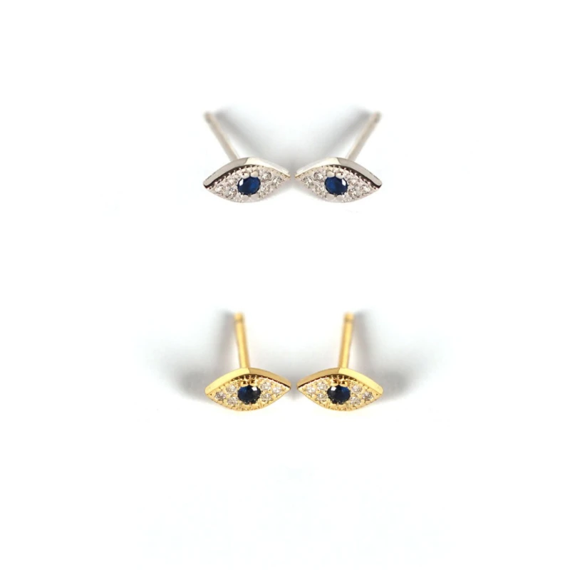 Silver Gold Color Zircon Blue Evil Eye Stud Earrings Women Classic Temperament Wedding Jewelry Accessories Oorbellen Wholesale
Silver Gold Color Zircon Blue Evil Eye Stud Earrings Women Classic Temperament Wedding Jewelry Accessories Oorbellen Wholesale