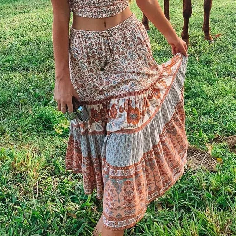 BOHO INSPIRED HARVEST GOLD boho skirt for women floral print skirt for summer casual beach skirt rayon holiday skirts womens new
BOHO INSPIRED HARVEST GOLD boho skirt for women floral print skirt for summer casual beach skirt rayon holiday skirts womens new