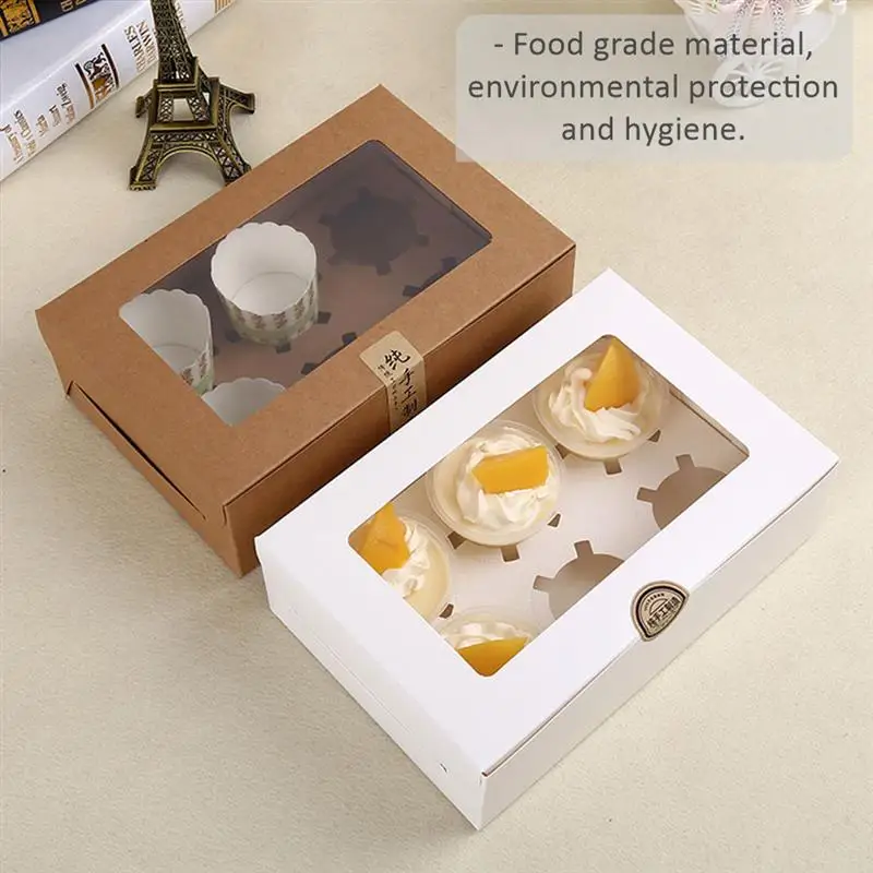 12Pcs 6-Grids Cake Boxes Paper Cupcake Packing Box 
12Pcs 6-Grids Cake Boxes Paper Cupcake Packing Box