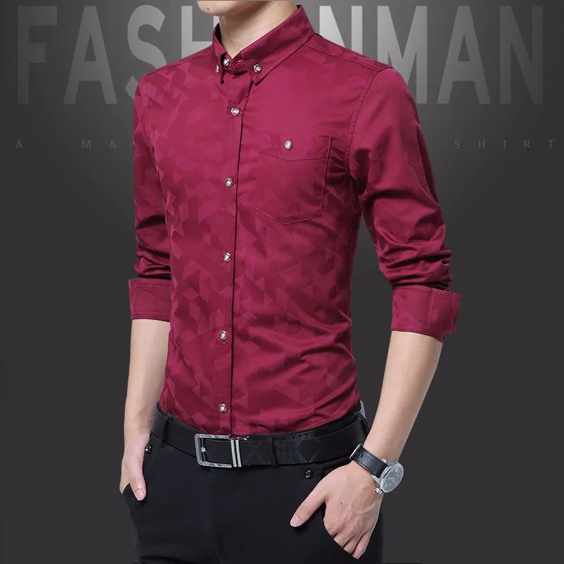 Long Sleeve Shirt For Men Male Classic Solid Stretch Purple Red Shirt Casual Slim Fit Soft Formal Office Work Men Clothing
Long Sleeve Shirt For Men Male Classic Solid Stretch Purple Red Shirt Casual Slim Fit Soft Formal Office Work Men Clothing