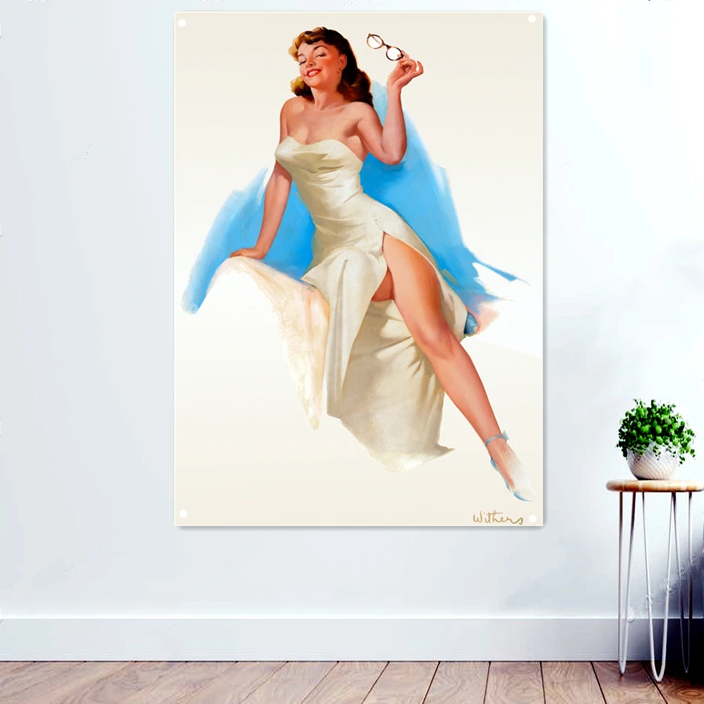 Sexy Lady American Pin up Poster Banner Flag Retro Art Painting Printed Tapestry Wall Decor Home Cafe Bar Decor Wall Picture A1
Sexy Lady American Pin up Poster Banner Flag Retro Art Painting Printed Tapestry Wall Decor Home Cafe Bar Decor Wall Picture A1