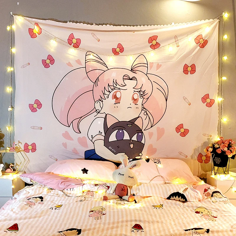 FFO Macrame Anime Tapestry Cute Sailor Moon Bed Room Decoration Kawaii Fairy Washing Wall Hanging Pink Tapestrys
FFO Macrame Anime Tapestry Cute Sailor Moon Bed Room Decoration Kawaii Fairy Washing Wall Hanging Pink Tapestrys