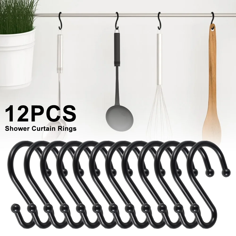 12pcs Of S-Shaped Shower Curtain Hook Kitchen And Bedroom Multifunctional Railing S Hanger Hook Buckle Hook Hanging Storage Tool
12pcs Of S-Shaped Shower Curtain Hook Kitchen And Bedroom Multifunctional Railing S Hanger Hook Buckle Hook Hanging Storage Tool