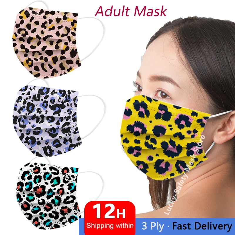 

50/100 pc Colorful Cute Disposable Medical Mask 3 Ply Face Mouth Masks Anti Dust Pattern Breathable Protective for Surgical Mask