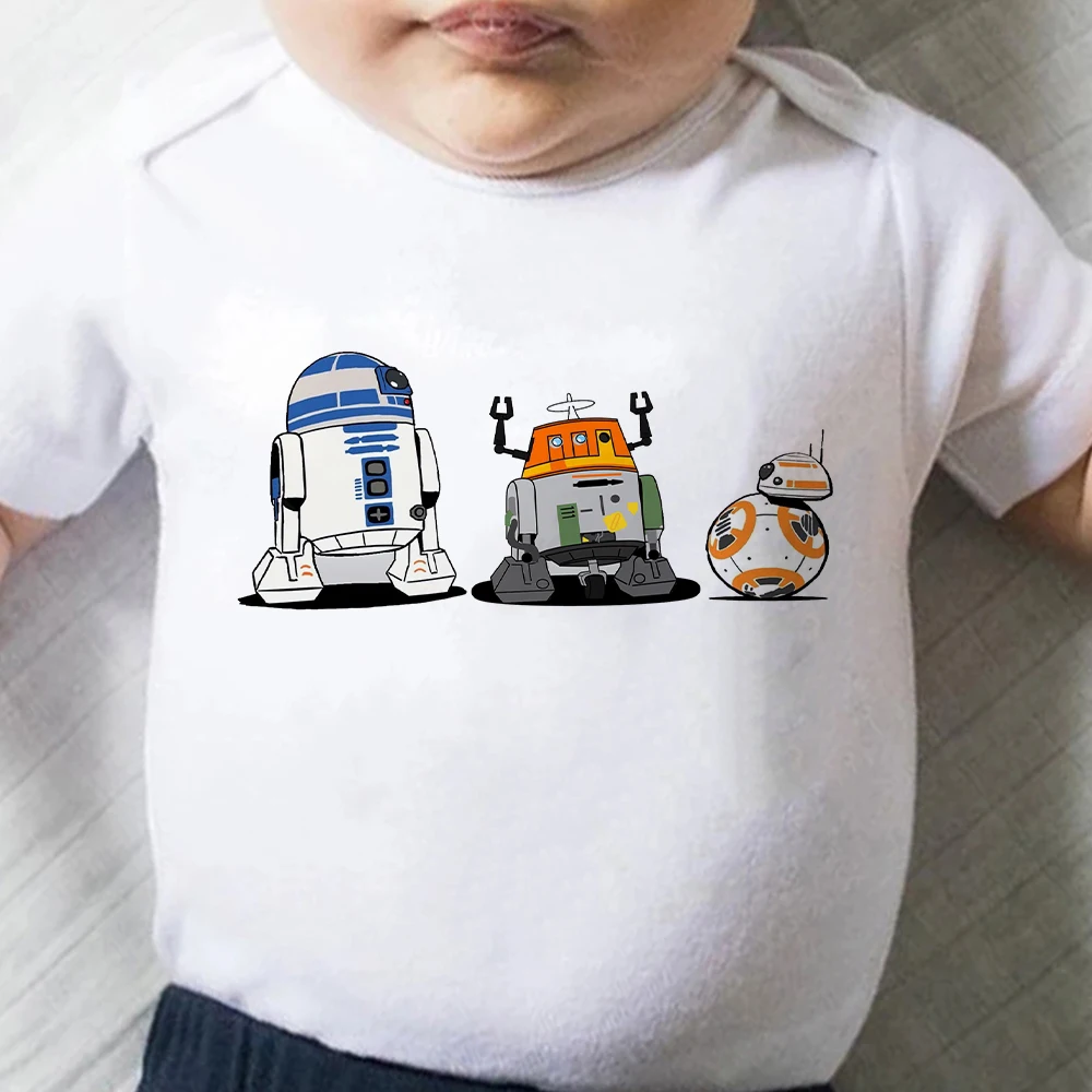 Прекрасный BB-8 R2-D2 Спортивный костюм для малышей летние шорты с длинными рукавами