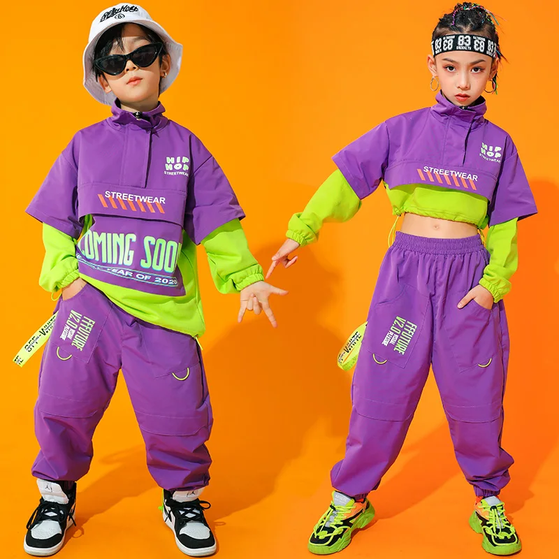 Фото Детская одежда в стиле хип-хоп танцевальные костюмы с длинным рукавом Толстовка