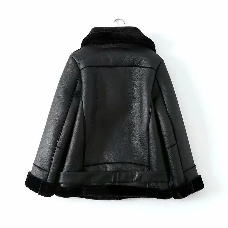 "Slimming Motorcycle Leather Jacket Women's European and American Style Thick Warm Artificial Leather and Fur New in One Loose"
"Slimming Motorcycle Leather Jacket Women's European and American Style Thick Warm Artificial Leather and Fur New in One Loose"