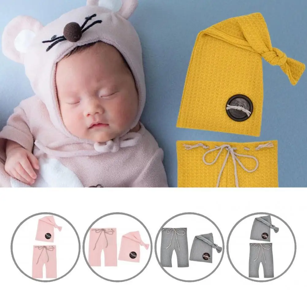 Photography Props Knitted Fabric Infant Pants Photography Outfits with Knotted Hat for Festival
Photography Props Knitted Fabric Infant Pants Photography Outfits with Knotted Hat for Festival