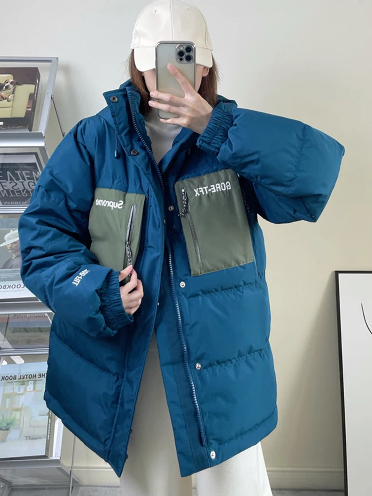 FMFSSOM Winter Women Blue Down Jacket 90% White Duck Down Coat Casual Hooded Bread Female Puffer Pink Windproof Snow Outwear
FMFSSOM Winter Women Blue Down Jacket 90% White Duck Down Coat Casual Hooded Bread Female Puffer Pink Windproof Snow Outwear